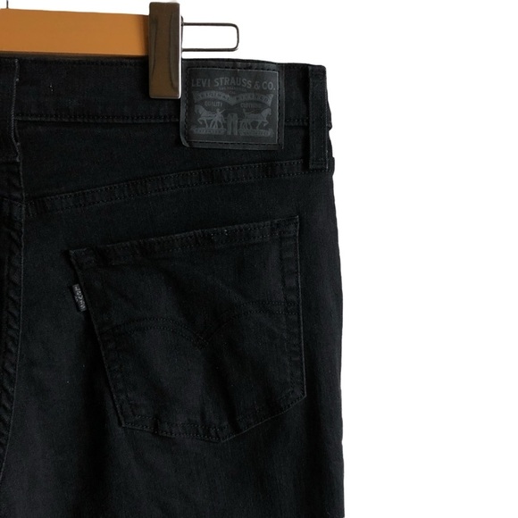 Levi’s 720 High Rise Super Skinny Jeans Size 31 Dark Black Ankle Length Denim - Picture 2 of 15